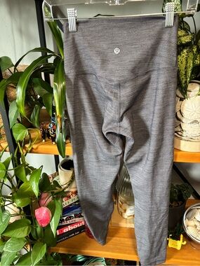 Lululemon Align Pant II 25" Heathered Herringbone Gray Hi Rise W5CFGS size 4